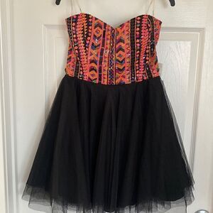 NWT! Teeze Me Strapless Black Formal Dress Size 5